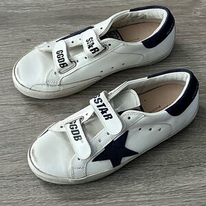 Golden Goose Kids White and Black Sneakers